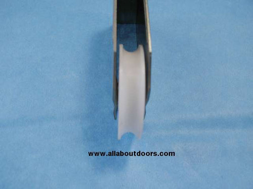 Mirror closet door roller 1-1/2 Nylon concave wheel - Bottom - Mirror closet door roller 1-1/2 Nylon concave wheel - Bottom