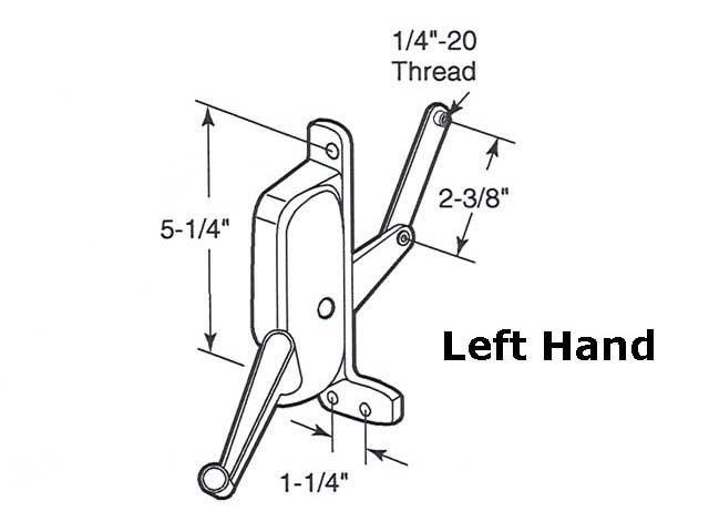 Operator, Type 2 Awning Window, Tucker  LH Aluminum - Operator, Type 2 Awning Window, Tucker  LH Aluminum