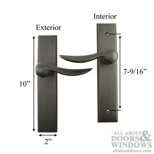 Durango Handleset for Non-Keyed, Passage/Semi-Active for G-U, Biltbest Door, Right - Medium Bronze - Durango Handleset for Non-Keyed, Passage/Semi-Active for G-U, Biltbest Door, Right - Medium Bronze