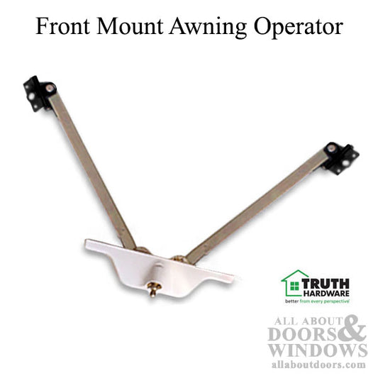 Truth Dual Arm, front mount, Awning Operator  - White