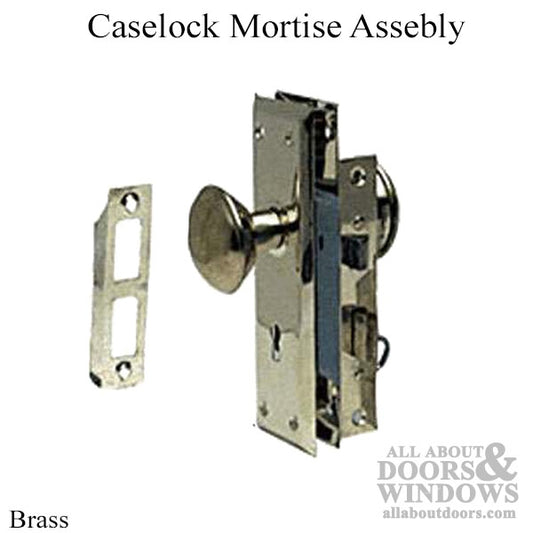 Caselock - Mortise Assembly 2-1/4 BS, Keyed - Brass