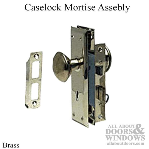 Caselock - Mortise Assembly 2-1/4 BS, Keyed - Brass - Caselock - Mortise Assembly 2-1/4 BS, Keyed - Brass