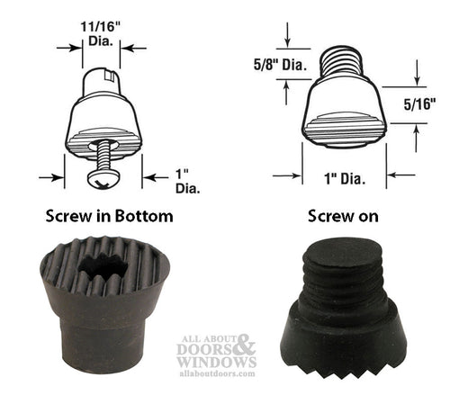 Door Holder Replacement Tip - Twist In - Black - Door Holder Replacement Tip - Twist In - Black