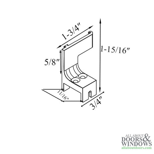 Cassette Retainer w/screws - Insect Screen Retractable - for Andersen FGD - Right - Terratone - Cassette Retainer w/screws - Insect Screen Retractable - for Andersen FGD - Right - Terratone