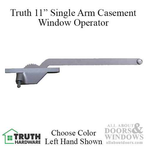 Truth 11 inch Single Arm Casement Operator, Left Hand, Face Mount - Choose Color - Truth 11 inch Single Arm Casement Operator, Left Hand, Face Mount - Choose Color