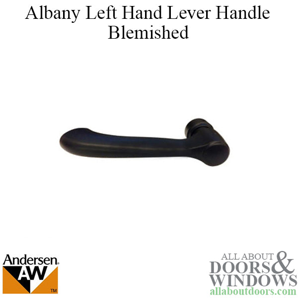 Blemished Andersen Albany Series Lever Handle, Left - Black - Blemished Andersen Albany Series Lever Handle, Left - Black