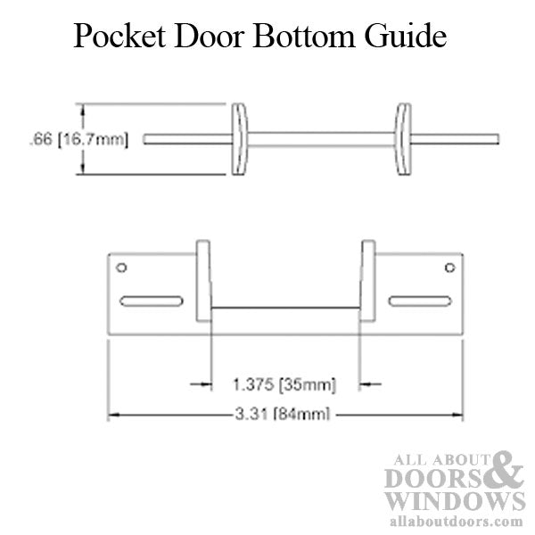 Bottom Guide for Pocket Door – Jamb Mounted - Bottom Guide for Pocket Door – Jamb Mounted