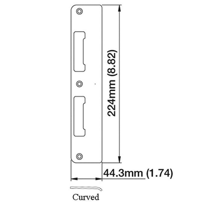 Strike Plate, 1.74 x 8.82