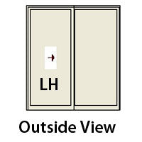 Keyed Lock Assembly, Andersen Tribeca Gliding Door, LH - White - Keyed Lock Assembly, Andersen Tribeca Gliding Door, LH - White