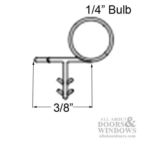 Marvin Meeting Stile, Sliding Patio Door Bulb Weather strip - Beige, 192