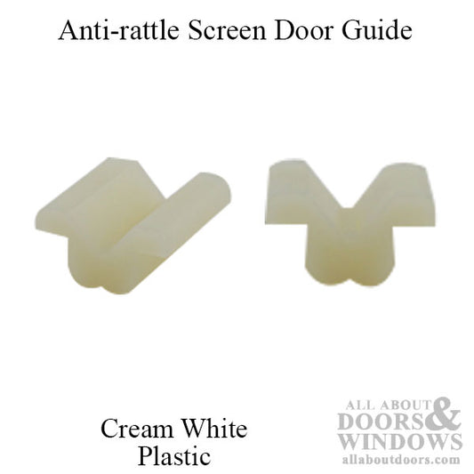 Weathershield anti-rattle screen door top guide