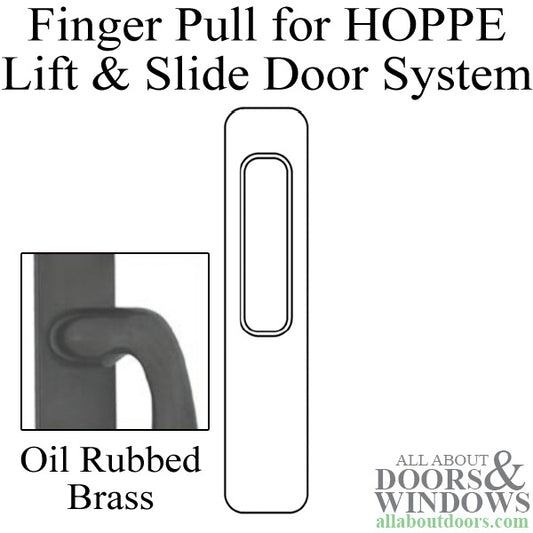 Brass Finger Pull for HOPPE Lift and Slide Door Systems - Oil Rubbed Brass