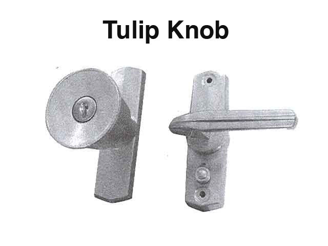 Tulip Shaped Handle Keyed Set, storm and screen door - Aluminum - Tulip Shaped Handle Keyed Set, storm and screen door - Aluminum