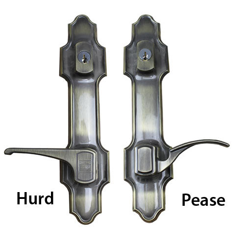 Pease Lockset,  2-3/8 Backset, Antique Brass - Pease Lockset,  2-3/8 Backset, Antique Brass