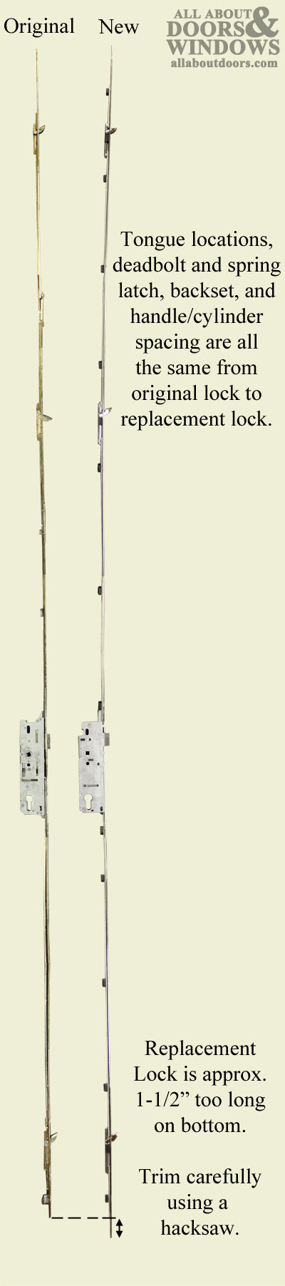 Discontinued MW Door w/ 4 point lock - 3 Tongues. 1-3/8BS - Discontinued MW Door w/ 4 point lock - 3 Tongues. 1-3/8BS