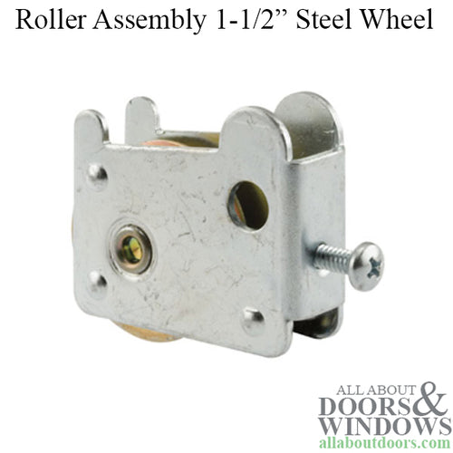 1-1/2 Inch Steel Wheel, Roller Assembly - 1-1/2 Inch Steel Wheel, Roller Assembly