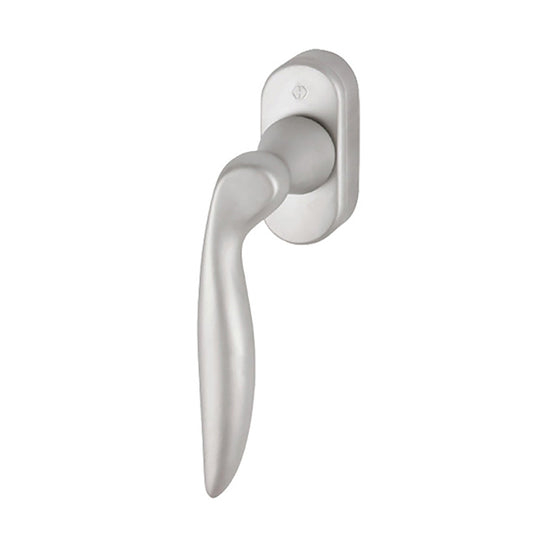 Toronto Handle for Tilt & Turn Windows - Solid Brass - Resista Satin Nickel, Left Hand