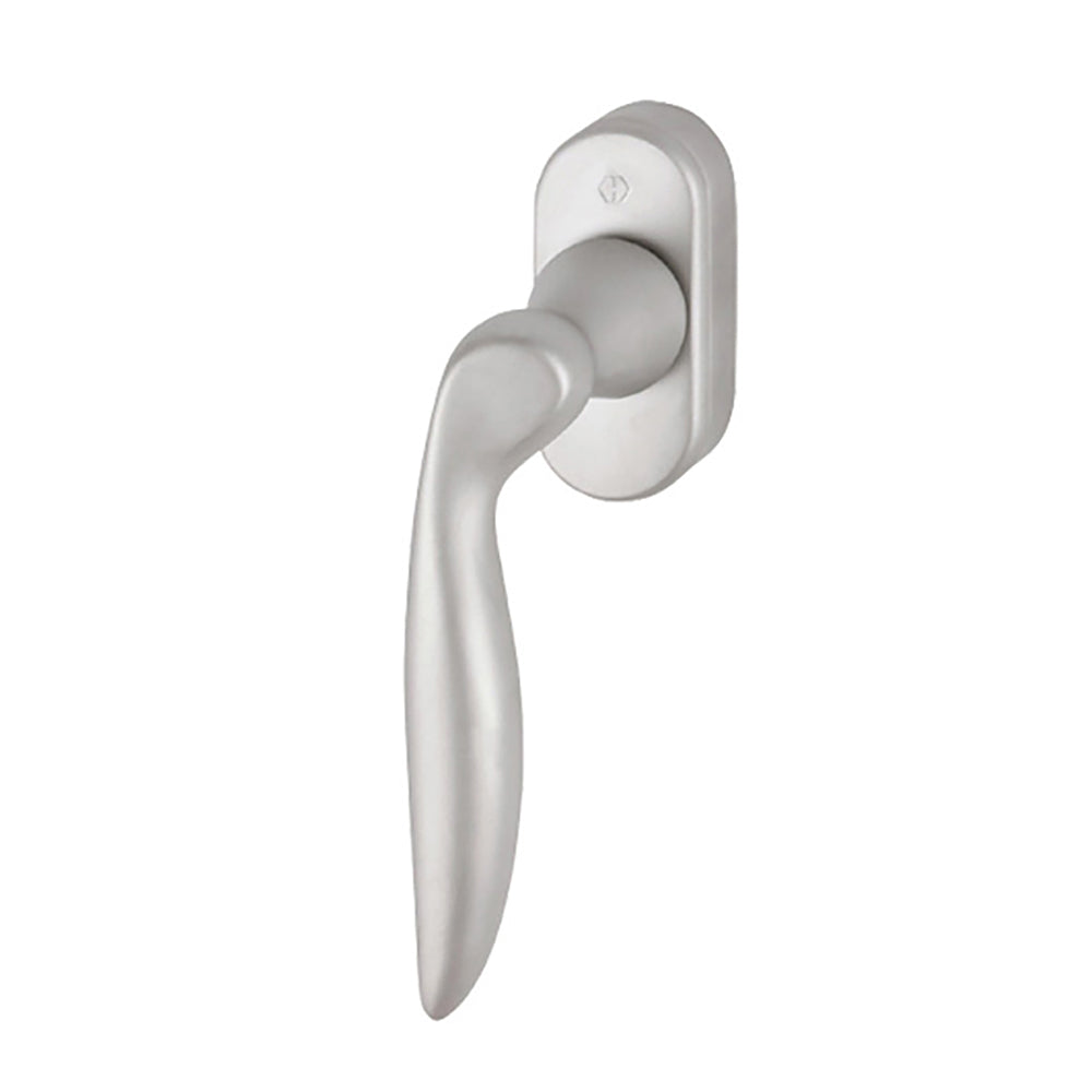Toronto Handle for Tilt & Turn Windows - Solid Brass - Resista Satin Nickel, Left Hand - Toronto Handle for Tilt & Turn Windows - Solid Brass - Resista Satin Nickel, Left Hand
