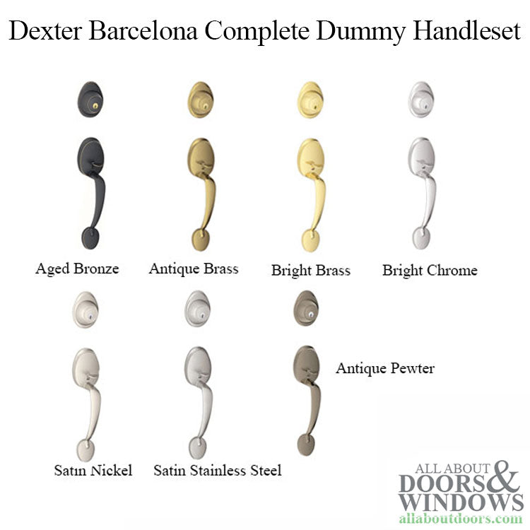 Dexter Barcelona Exterior Active Handle Set Polished Brass - Dexter Barcelona Exterior Active Handle Set Polished Brass