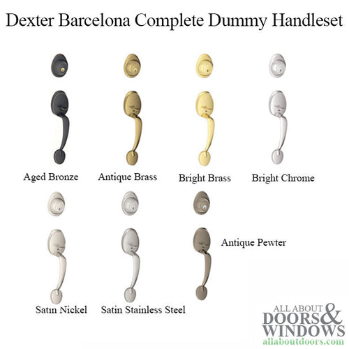 Dexter Barcelona Exterior Active Handle Set Polished Brass - Dexter Barcelona Exterior Active Handle Set Polished Brass
