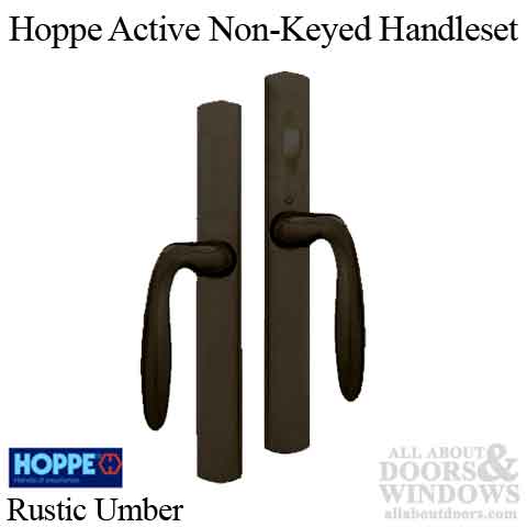 HOPPE HLS 9000 Sliding Door Modern Handle Set with Verona Lever Active Non-Keyed Rustic Umber - HOPPE HLS 9000 Sliding Door Modern Handle Set with Verona Lever Active Non-Keyed Rustic Umber