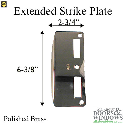 Pella Extended Latch and Deadbolt Strike Plate - Choose Color - Pella Extended Latch and Deadbolt Strike Plate - Choose Color