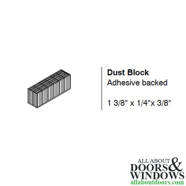 Dust Block, Astragal or Panel for Marvin Sliding Doors - Grey - Dust Block, Astragal or Panel for Marvin Sliding Doors - Grey