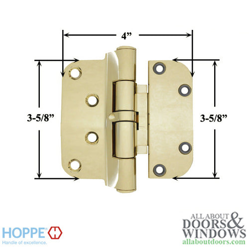 Hoppe F77-R, 2009 Adjustable Set Hinge; LHI/RHO - Resista Brass - Hoppe F77-R, 2009 Adjustable Set Hinge; LHI/RHO - Resista Brass