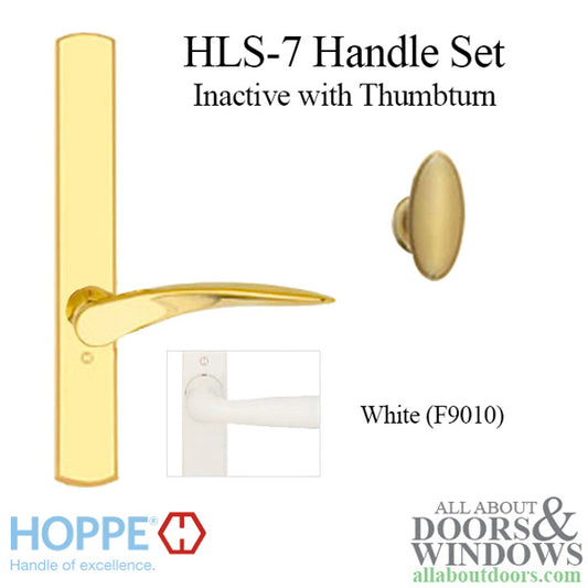HOPPE HLS7 Handle Set with Rodos Lever Non Keyed Inactive White