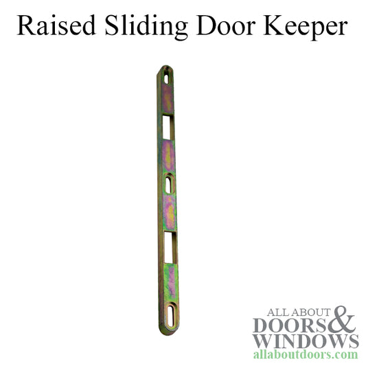 Narrow 1/2" Raised Sliding Door Strike Plate Keeper Dual Point Lock