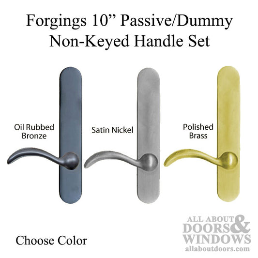 Forgings 10" Passive / Dummy Non-Keyed Handle Set - Choose Color