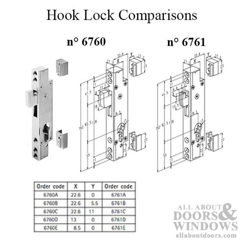 Hook Lock For Sliding Glass Patio Doors and Windows Sobinco Replacement - Hook Lock For Sliding Glass Patio Doors and Windows Sobinco Replacement