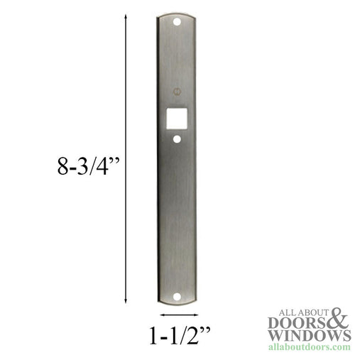 Hoppe M216N Dummy Backplate, Interior with Square Hole - Satin Nickel - Hoppe M216N Dummy Backplate, Interior with Square Hole - Satin Nickel