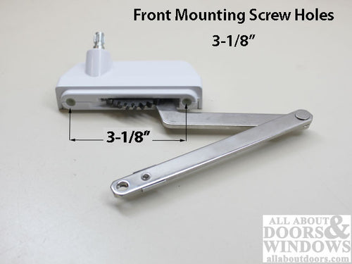 Discontinued - G-U Casement Operator, Metal Base, Split Arm  RH - White - Discontinued - G-U Casement Operator, Metal Base, Split Arm  RH - White