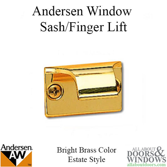 Andersen Estate Finger Lift, Tilt-Wash DC and Tilt-Wash -  Pair - Bright Brass