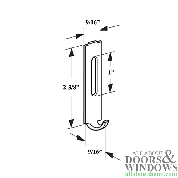 Discontinued - Steel Latch Strike for Sliding Screen Door - Discontinued - Steel Latch Strike for Sliding Screen Door