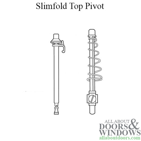 Slimfold Pivot Rod Assembly, Metal Bi-fold door