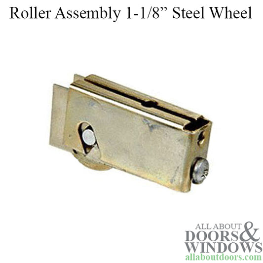 Sliding Door Roller For Capitol Doors With Steel Plain Back Adjustable Housing 1.125 Inch Steel Wheel Door Roller