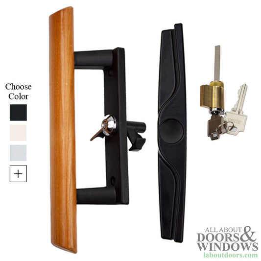 Sliding Patio Glass Door Handle Set Keyed Reversible Handing