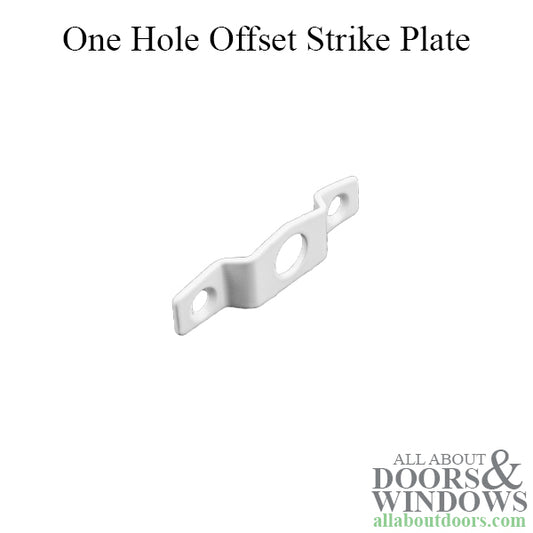 Auxiliary Strike Plate, Foot Bolt Keeper, Truth 1 Hole Offset - Choose Color