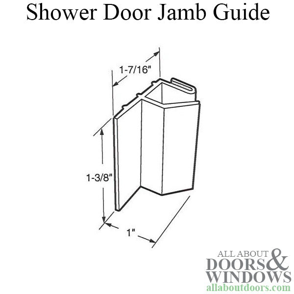 Bath Co. Jamb Guide for Shower Door - White - 2 Pack - Bath Co. Jamb Guide for Shower Door - White - 2 Pack