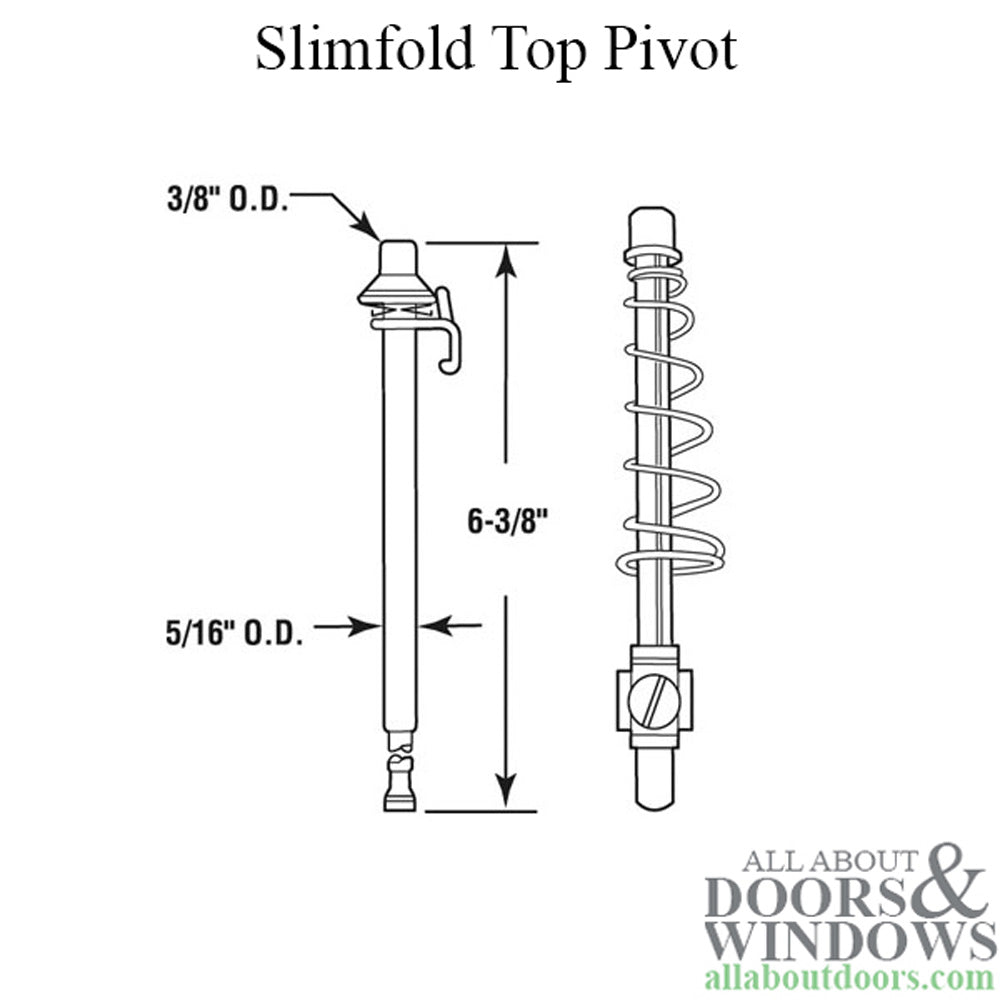 Slimfold Pivot Rod Assembly, Metal Bi-fold door - Slimfold Pivot Rod Assembly, Metal Bi-fold door