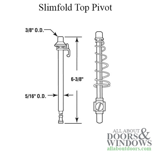 Slimfold Pivot Rod Assembly, Metal Bi-fold door - Slimfold Pivot Rod Assembly, Metal Bi-fold door
