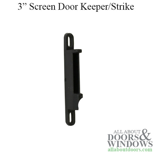 Resiver Screen Door Keeper/Strike - Black