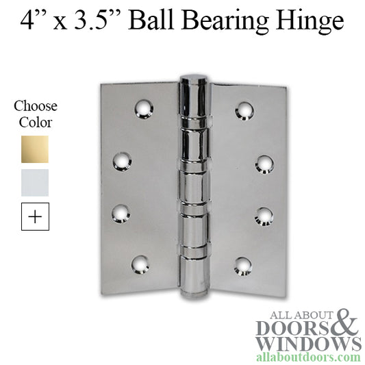 Commercial Door 4 x 3.5 Ball Bearing Square Corner - Choose Color