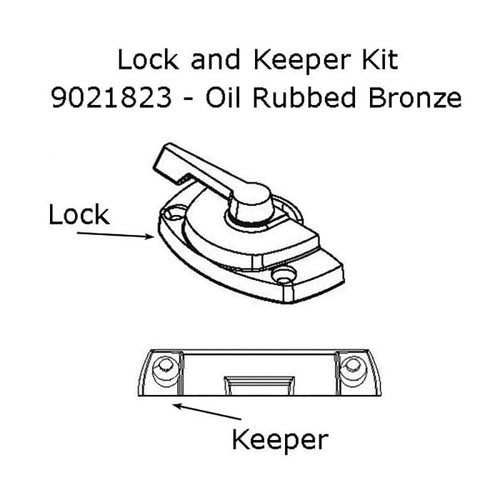 Andersen Tilt-Wash (DC) and Tilt-Wash (TW) Windows - Lock and Keeper Kit - Oil Rubbed Bronze - Andersen Tilt-Wash (DC) and Tilt-Wash (TW) Windows - Lock and Keeper Kit - Oil Rubbed Bronze