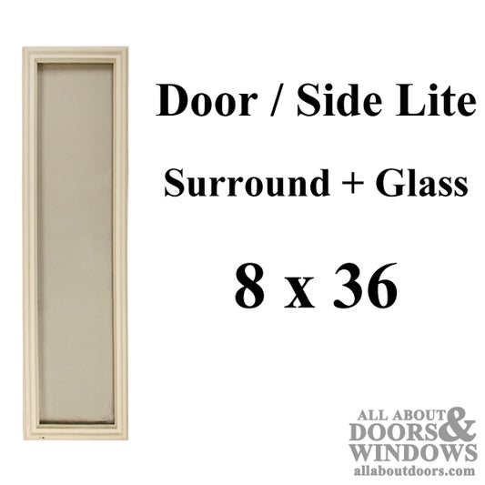 Therma-Tru 8 X 36 x 1/2 1-Lite Surround W/Glass door lite