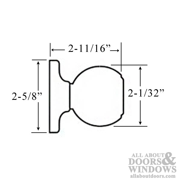 Kwikset 730CA-26 Circa Privacy Door Knob Bright Chrome Privacy Door Handle - Kwikset 730CA-26 Circa Privacy Door Knob Bright Chrome Privacy Door Handle