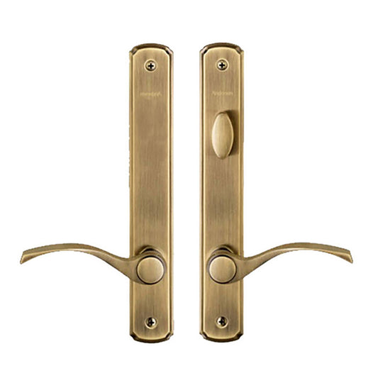 Hardware Kit, Double Door, Newbury, Active / Passive Door - Antique Brass
