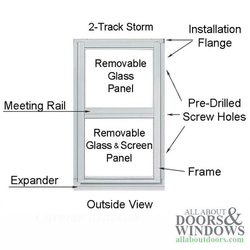 Columbia 606 Series Deluxe Aluminum Storm Window - - Columbia 606 Series Deluxe Aluminum Storm Window -